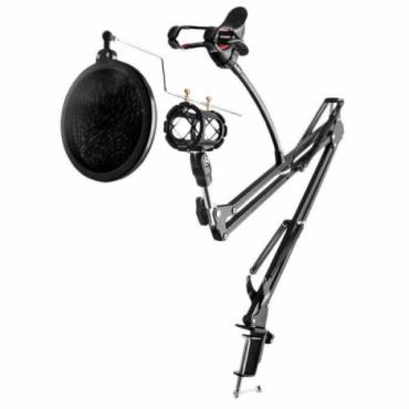 Mobile Studio Microphone With Adjustable Stand and Pop Filter- (Remax CK100)